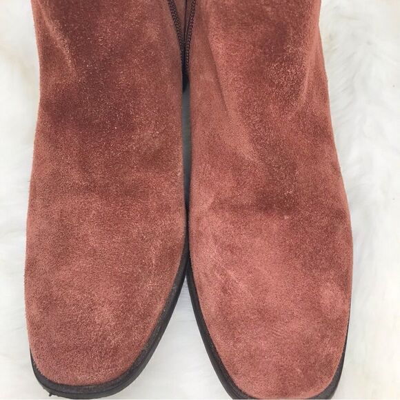 Lucky Brand LILYE Suede Leather Ankle Boot in Brandy - Picture 5 of 16